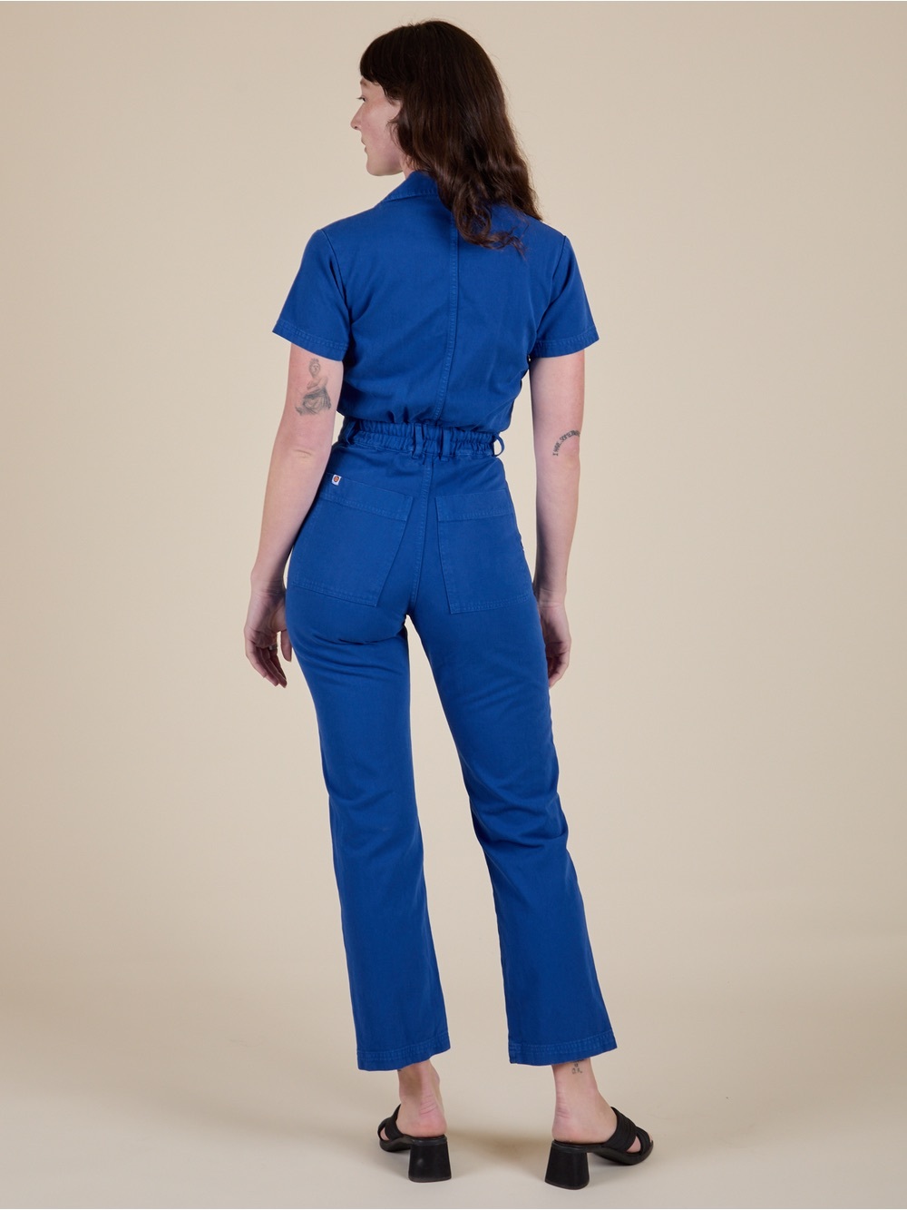 Big Bud Press SHORT SLEEVE JUMPSUIT - ROYAL BLUE